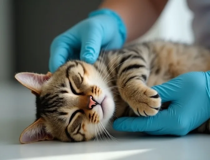 Specialist carefully handling a deceased cat with dignity in Mount Eliza